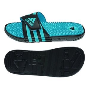 BLUE ADIDAS SLIDES